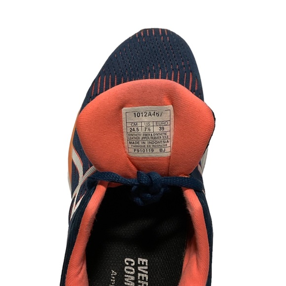 ASICS Gel Pulse ll Blue & Coral Running Shoes Womens Sz 7.5 - Picture 7 of 8